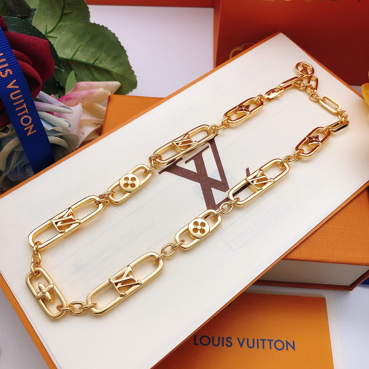 Geometric Emblem Pendant Necklace in Gold-Tone – Design 070 main product view