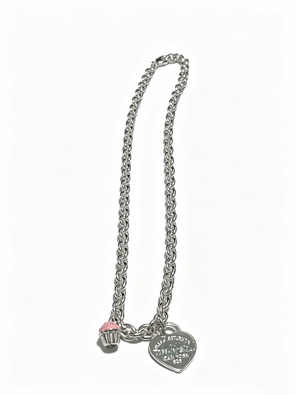Signature Motif Pendant Necklace in Silver-Tone – Vintage Detail – Design 18 front product view