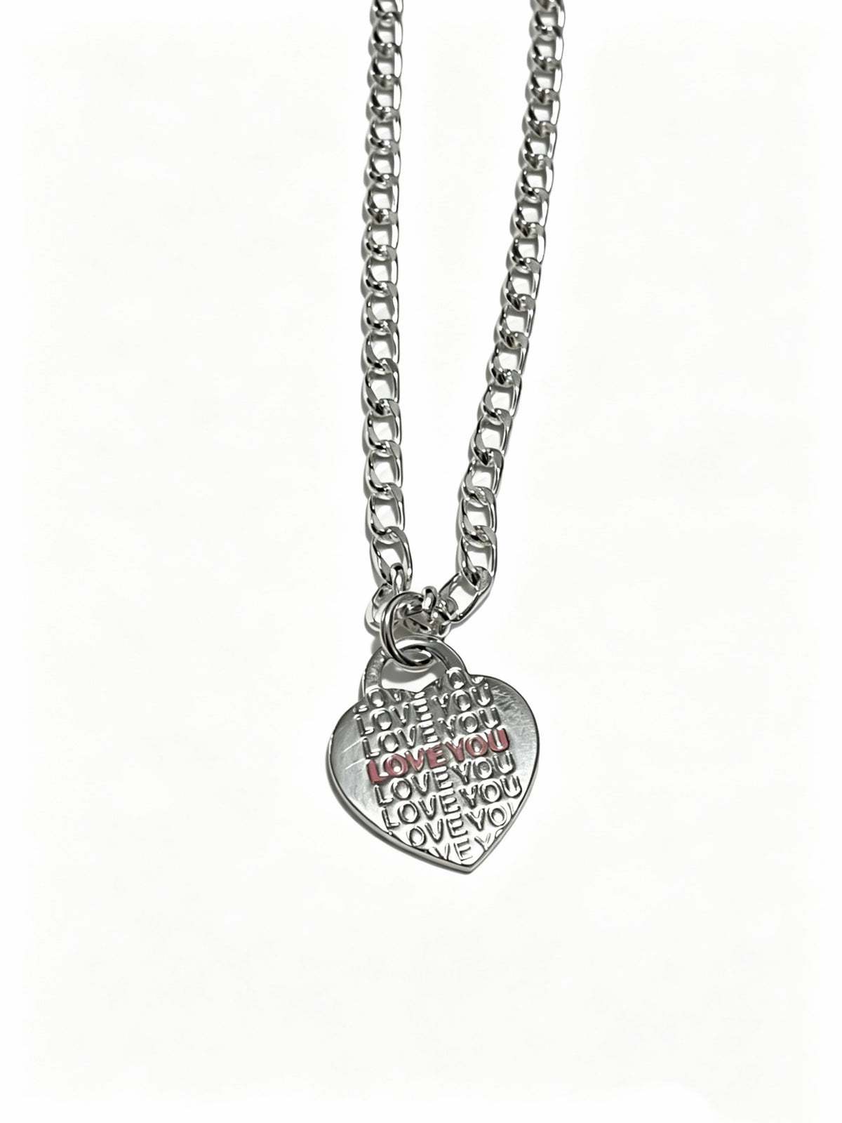 Signature Motif Pendant Necklace in Silver-Tone – Vintage Detail – Design 15 detail view
