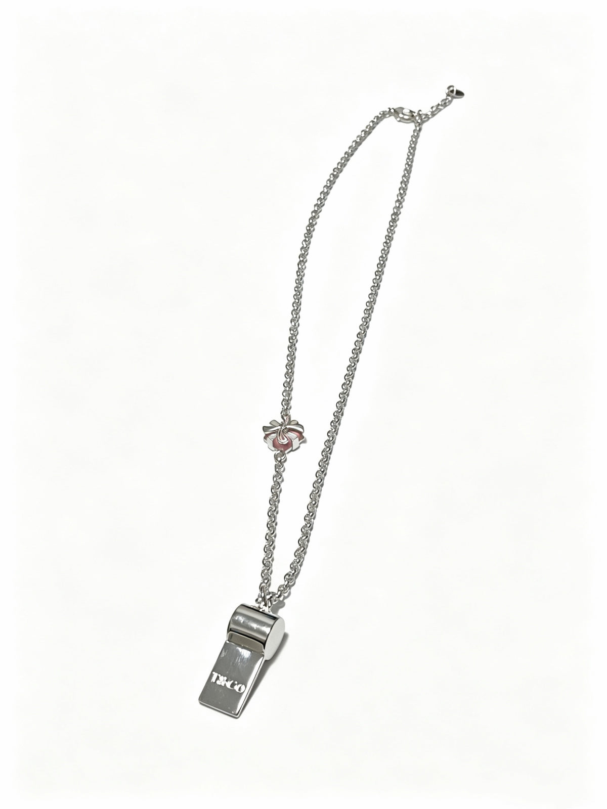 Signature Motif Pendant Necklace in Silver-Tone – Vintage Detail – Design 14 front product view