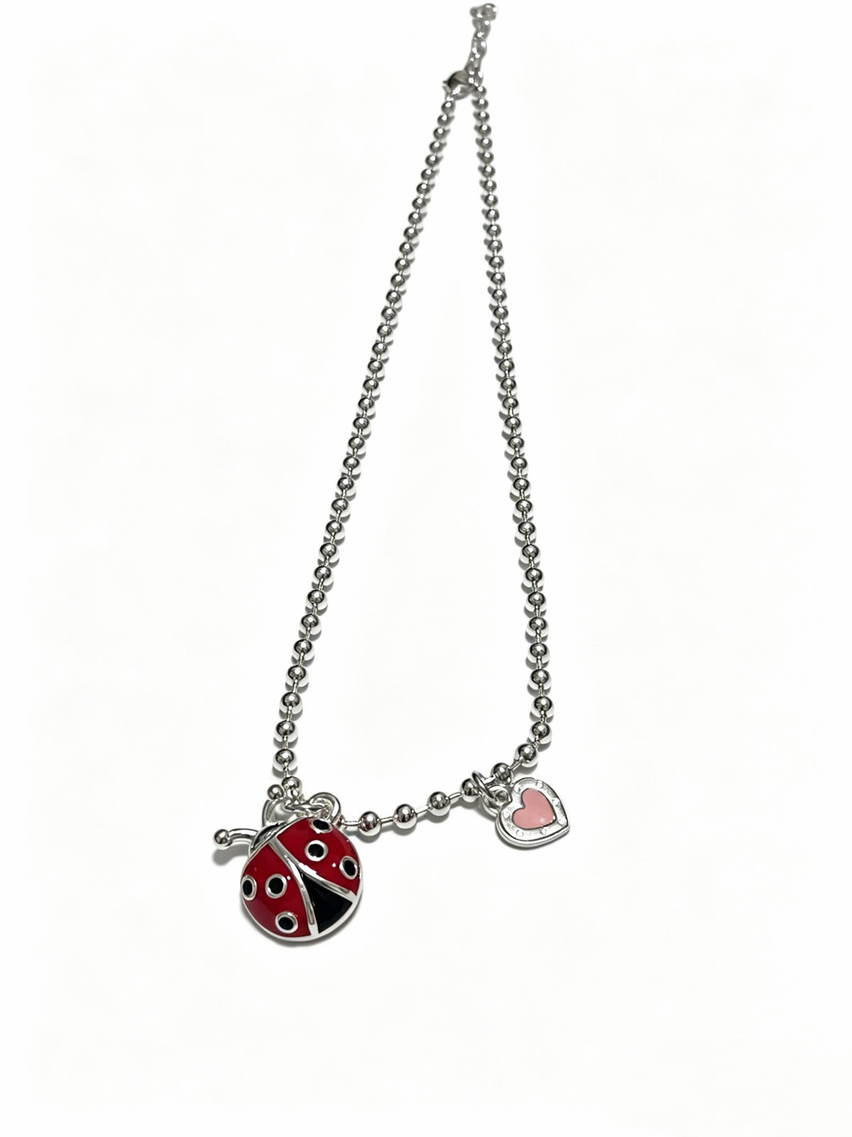 Signature Motif Pendant Necklace in Silver-Tone – Vintage Detail – Design 12 detail view