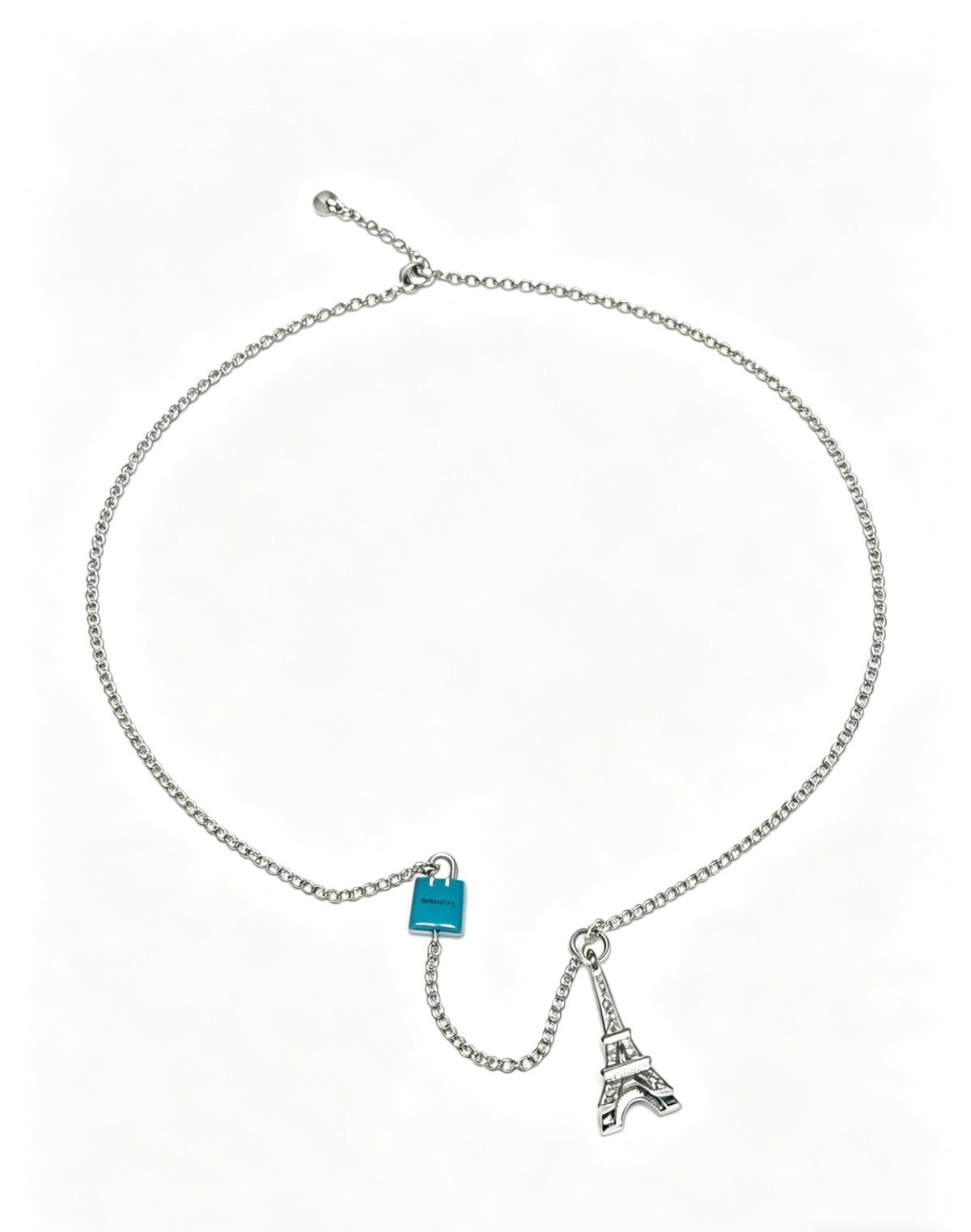 Signature Motif Pendant Necklace in Silver-Tone – Vintage Detail – Design 11 main product view