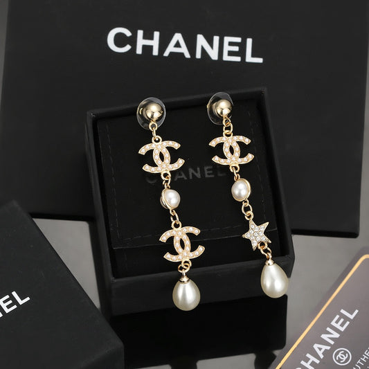 Signature Emblem Stud Earrings in Silver-Tone – Design 021 main product view