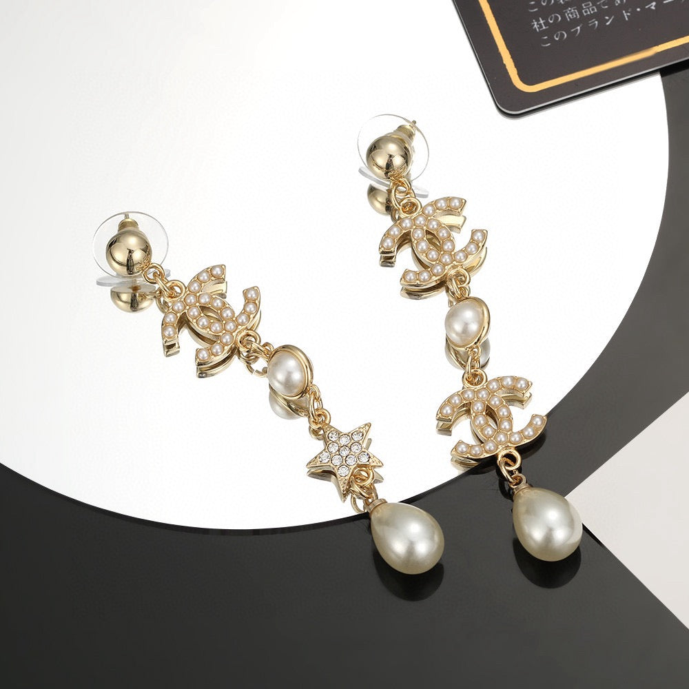 Signature Emblem Stud Earrings in Silver-Tone – Design 019 side detail