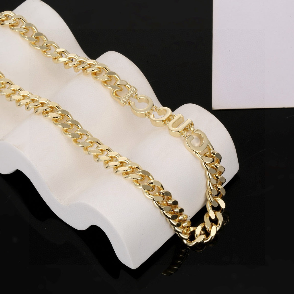 Geometric Emblem Pendant Necklace in Polished Metal-Tone – Vintage Detail – Design 003 styled product view
