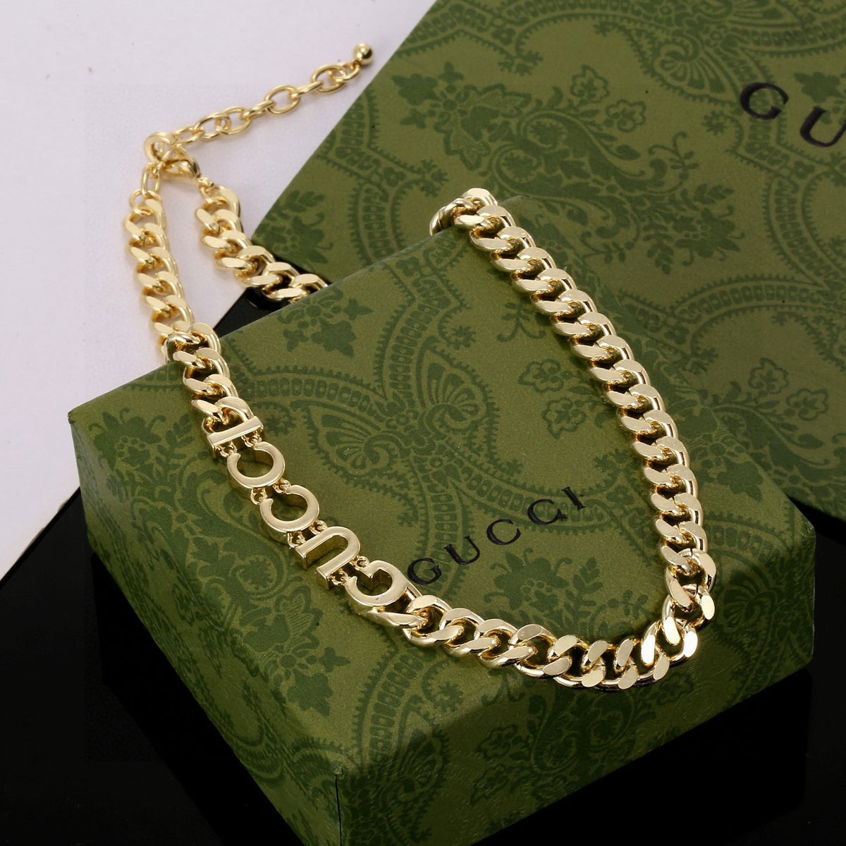 Geometric Emblem Pendant Necklace in Polished Metal-Tone – Vintage Detail – Design 003 front product view