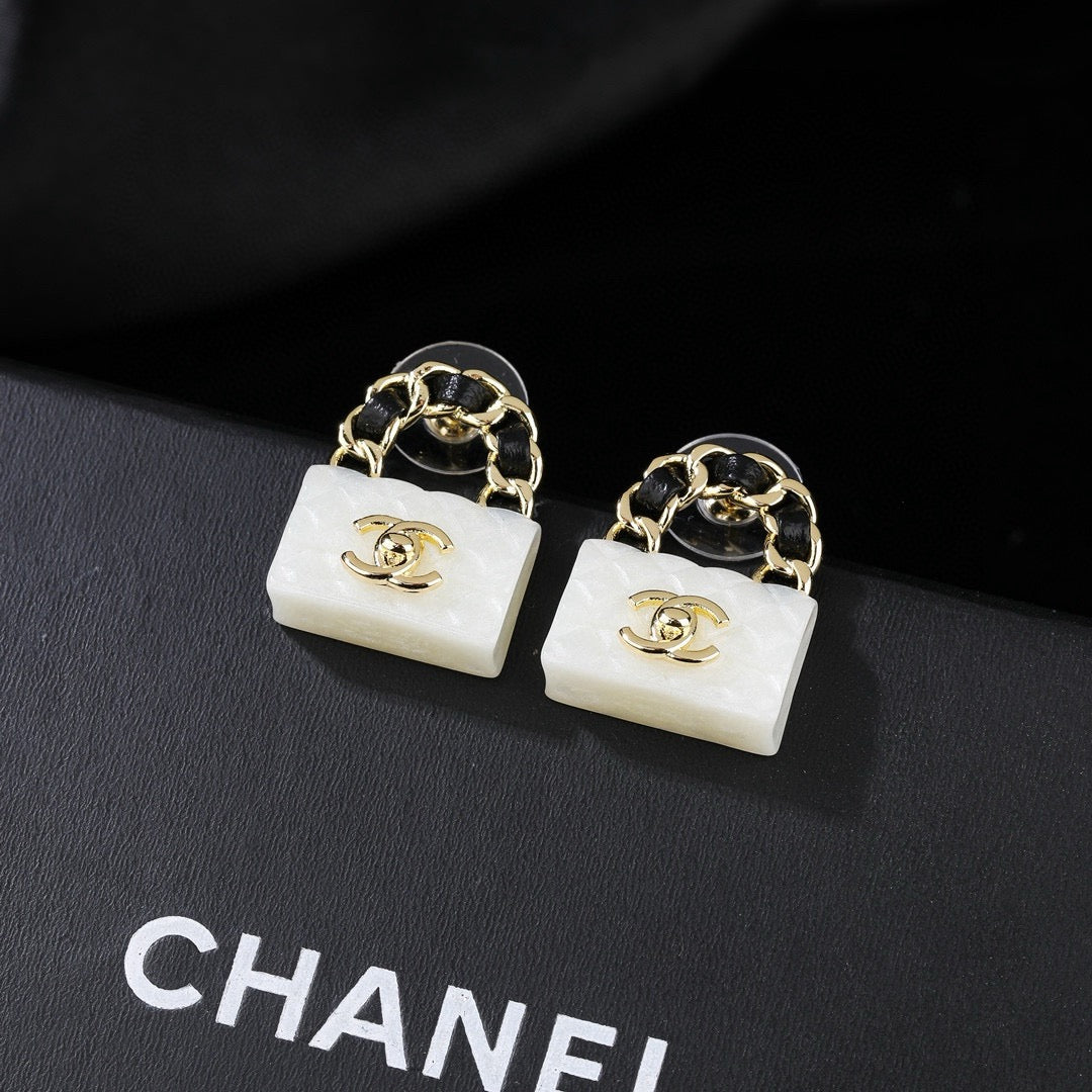 Signature Emblem Statement Earrings in Polished Metal-Tone – Design 032 side detail