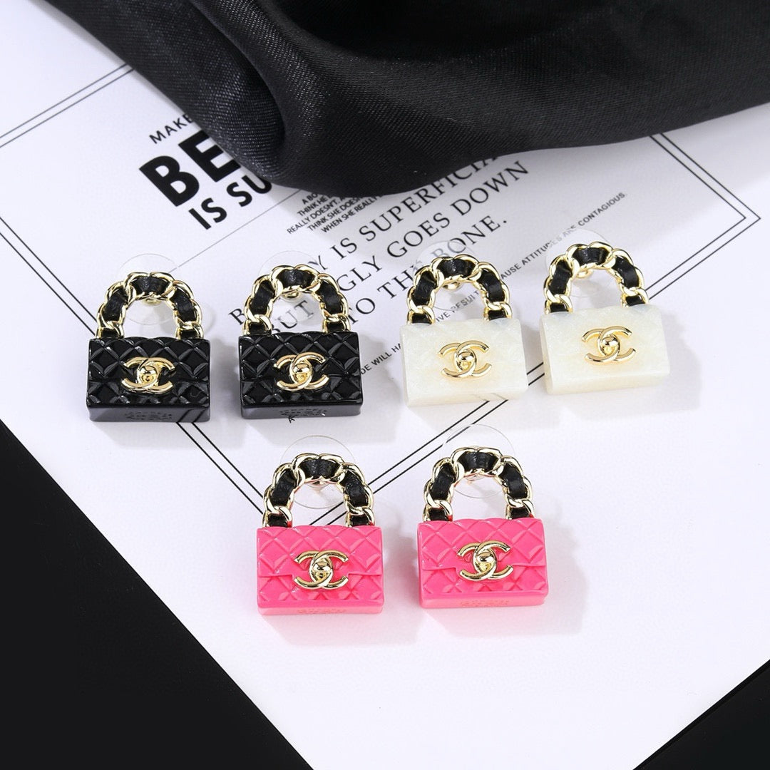 Signature Emblem Statement Earrings in Polished Metal-Tone – Design 032 main product view