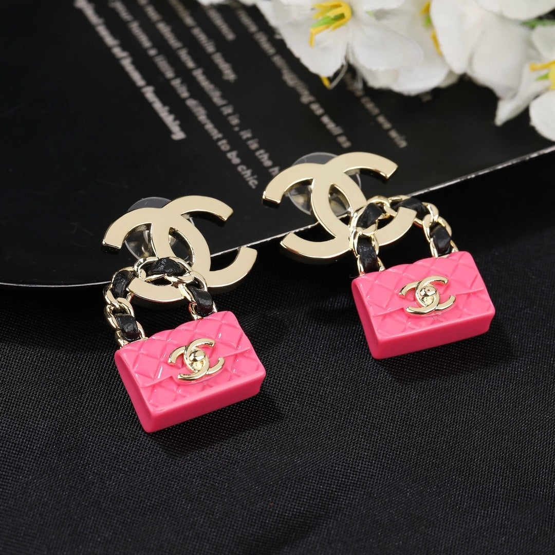 Signature Emblem Statement Earrings in Polished Metal-Tone – Design 031 side detail