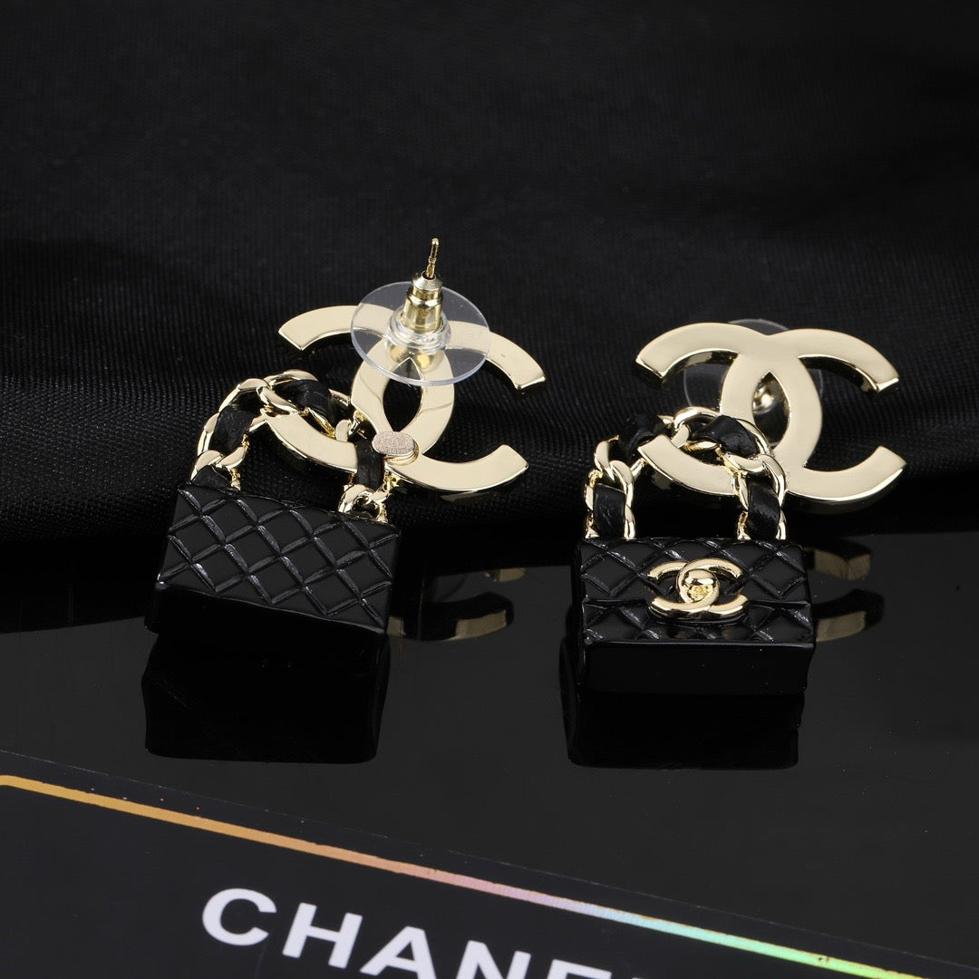 Signature Emblem Statement Earrings in Polished Metal-Tone – Design 031 main product view