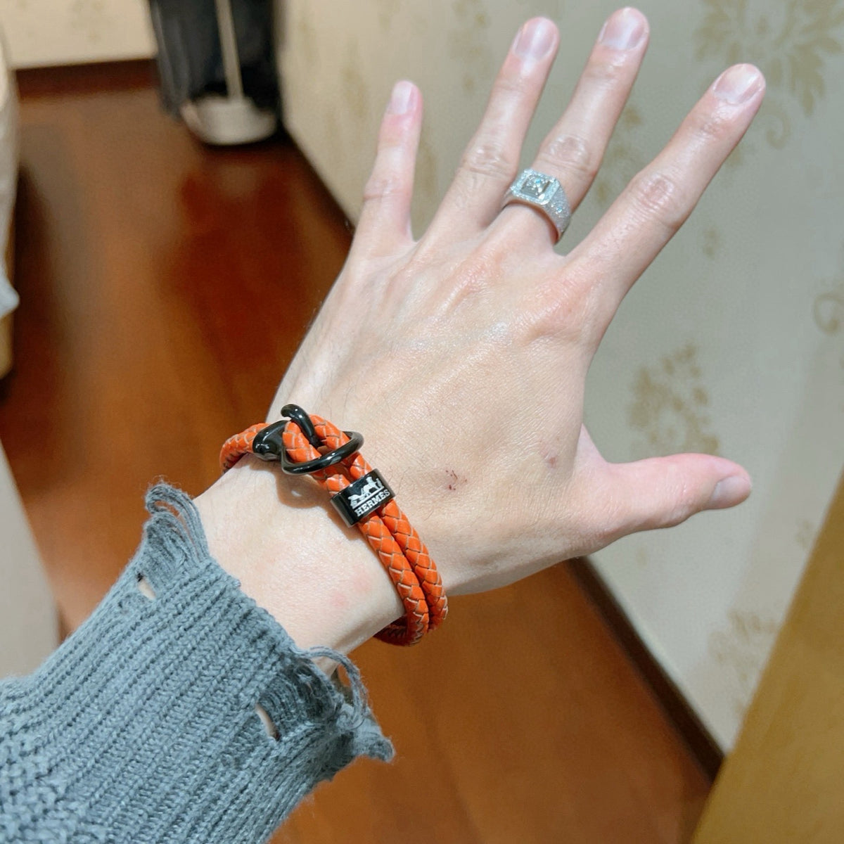 Horse Bangle in Polished Metal-Tone – Design 008 main product view
