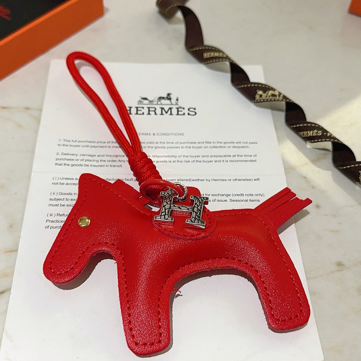 Horse Keychain in Silver-Tone – Design 049 front product view