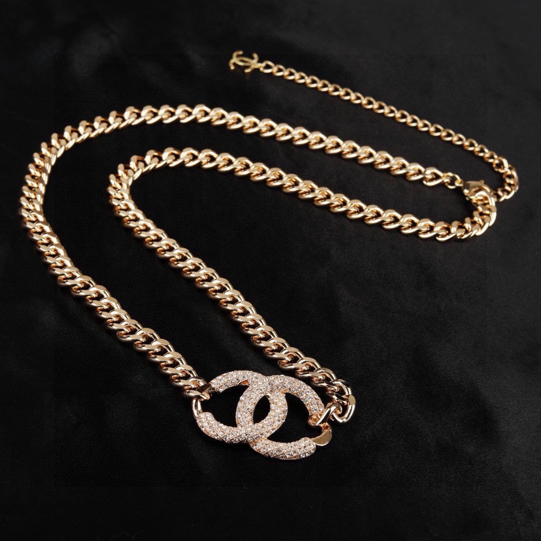 Signature Emblem Jewelry Accessory in Polished Metal-Tone – White Detail – Design 004 main product view