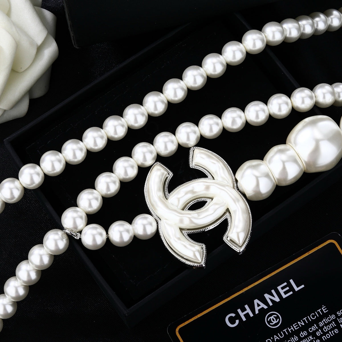 Signature Emblem Jewelry Accessory in Polished Metal-Tone – Design 037 styled product view