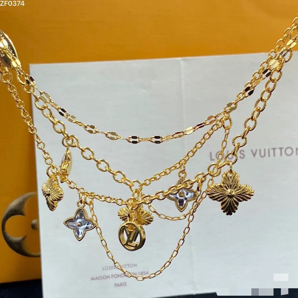 Floral Bracelet in Gold-Tone – Design 012 styled product view