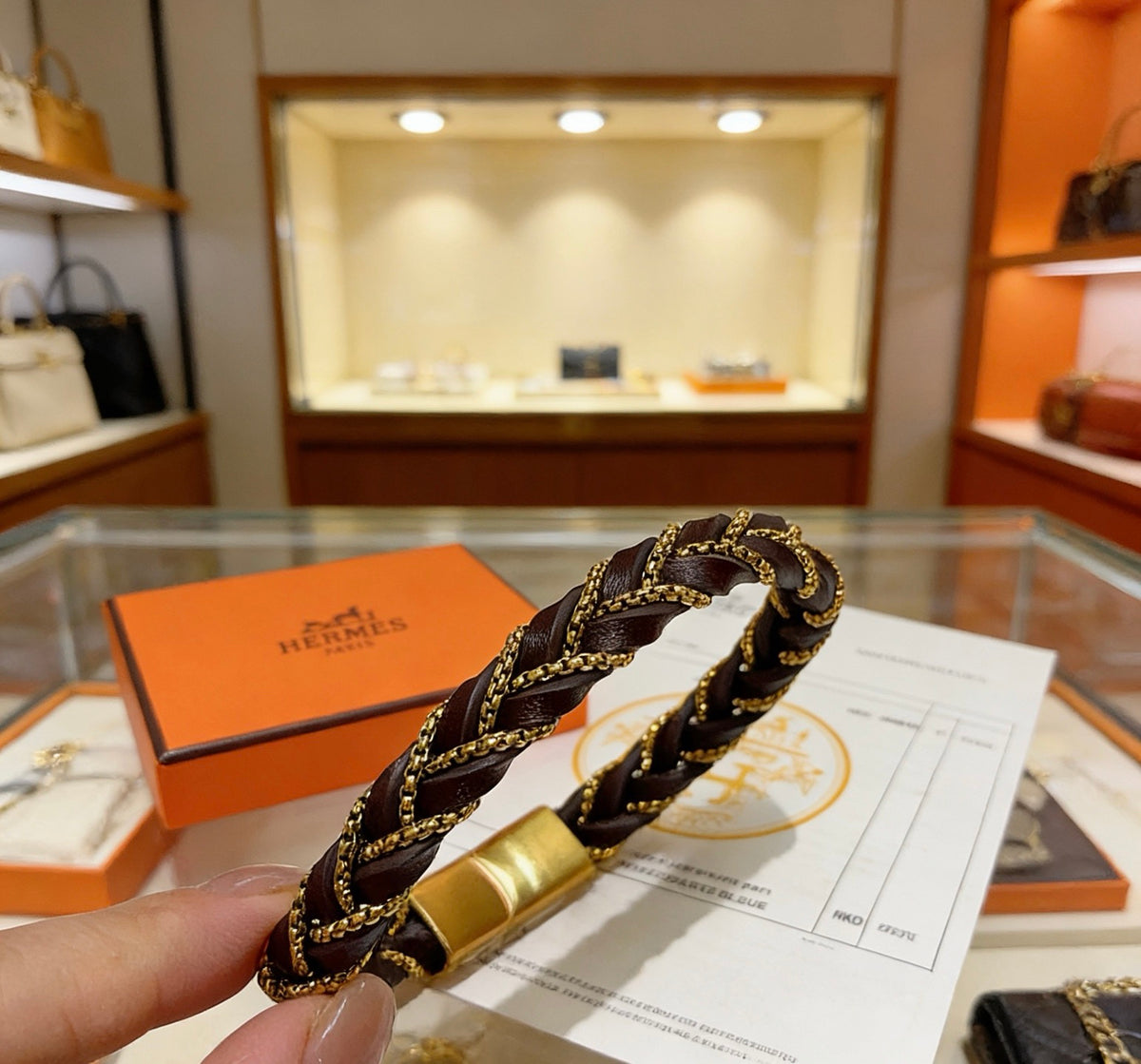 Horse Bangle in Gold-Tone – Design 031 front product view