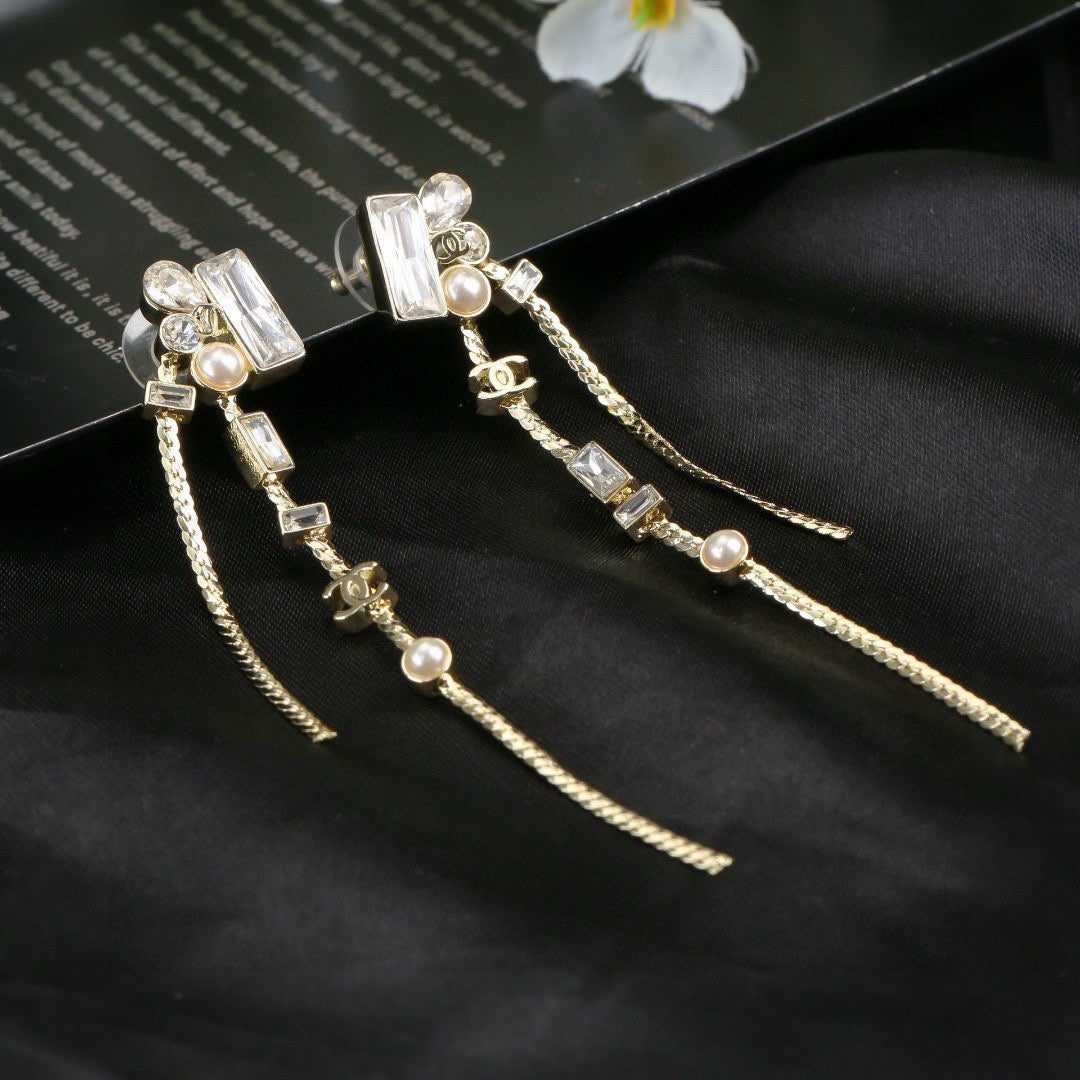 Signature Emblem Statement Earrings in Polished Metal-Tone – Design 038 styled product view