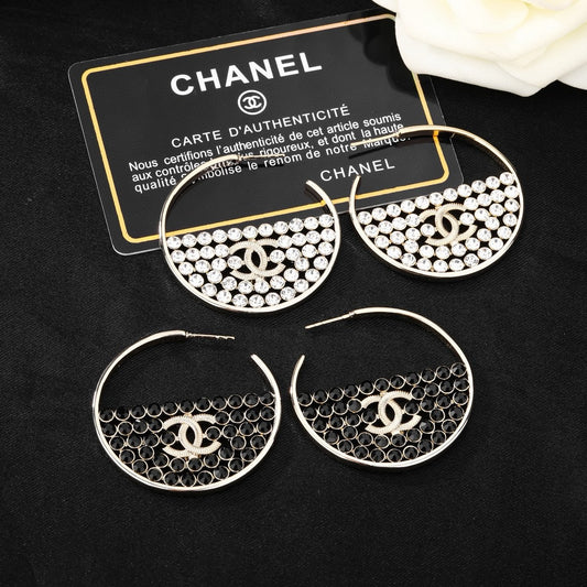 Signature Emblem Statement Earrings in Polished Metal-Tone – Design 037 main product view