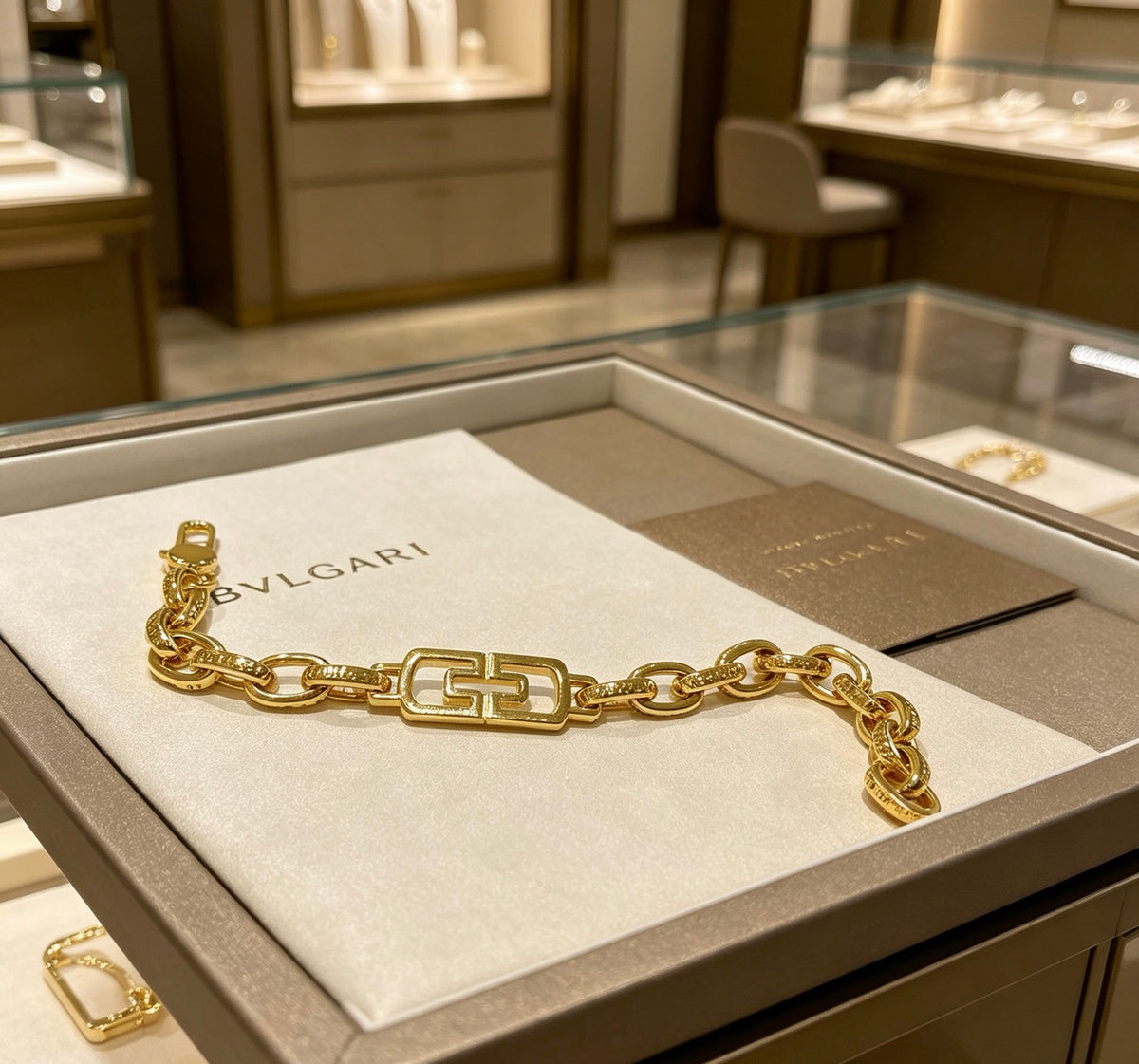 Geometric Emblem Statement Ring in Polished Metal-Tone – Design 115 styled product view