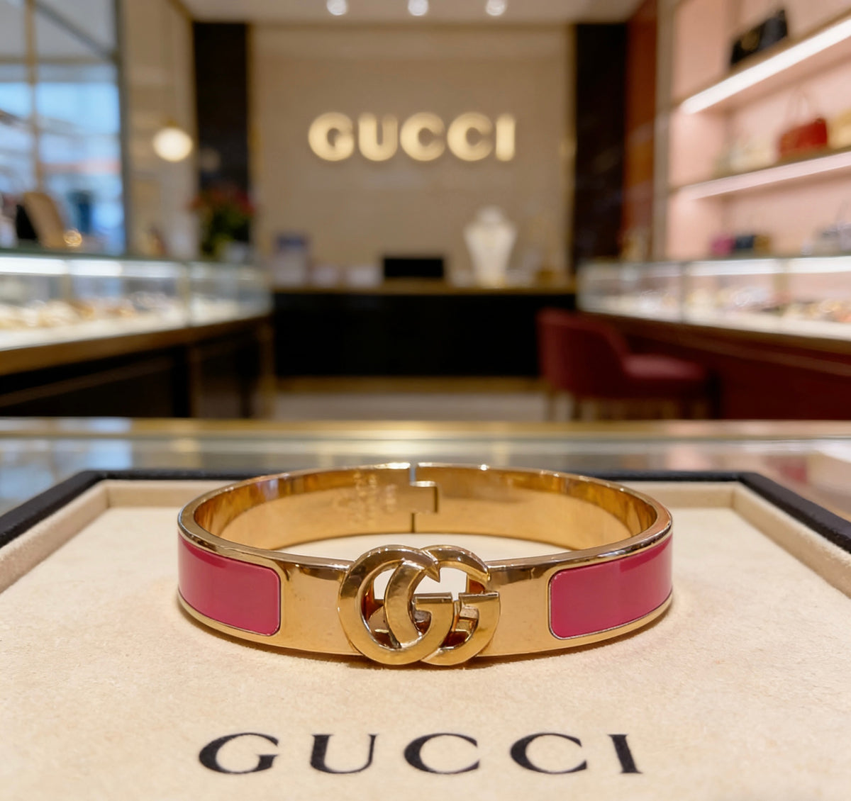Double-G Emblem Bangle in Gold-Tone – Design 013 main product view