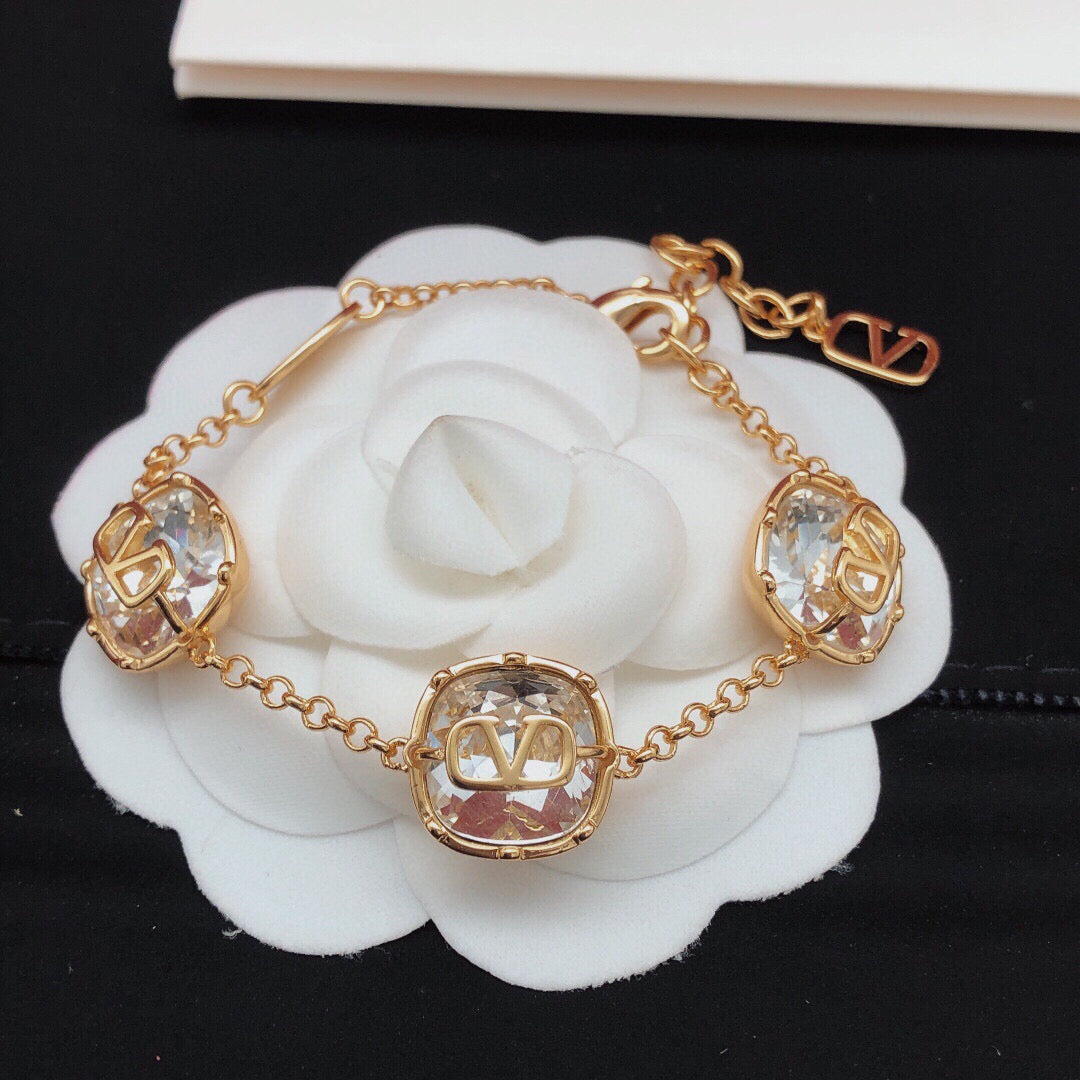 Signature Emblem Crystal-Accent Bracelet – Design 02 detail view
