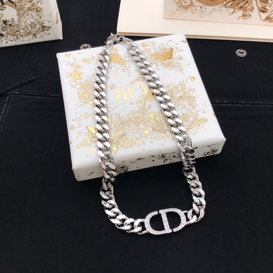 Signature Emblem Crystal-Accent Pendant Necklace – Design 015 main product view