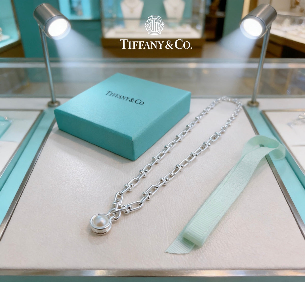 Signature Motif Pendant Necklace in Silver-Tone – Vintage Detail – Design 26 styled product view