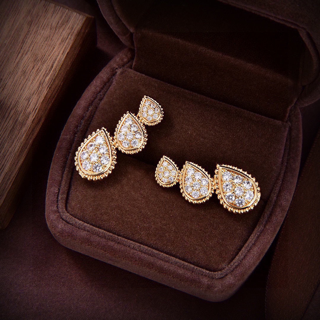 Signature Emblem Stud Earrings in Polished Metal-Tone – Design 090 detail view