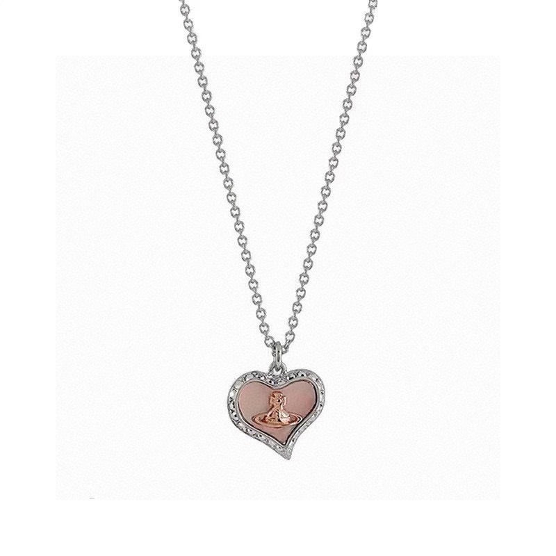Orb Pendant Necklace in Polished Metal-Tone – Design 057 detail view