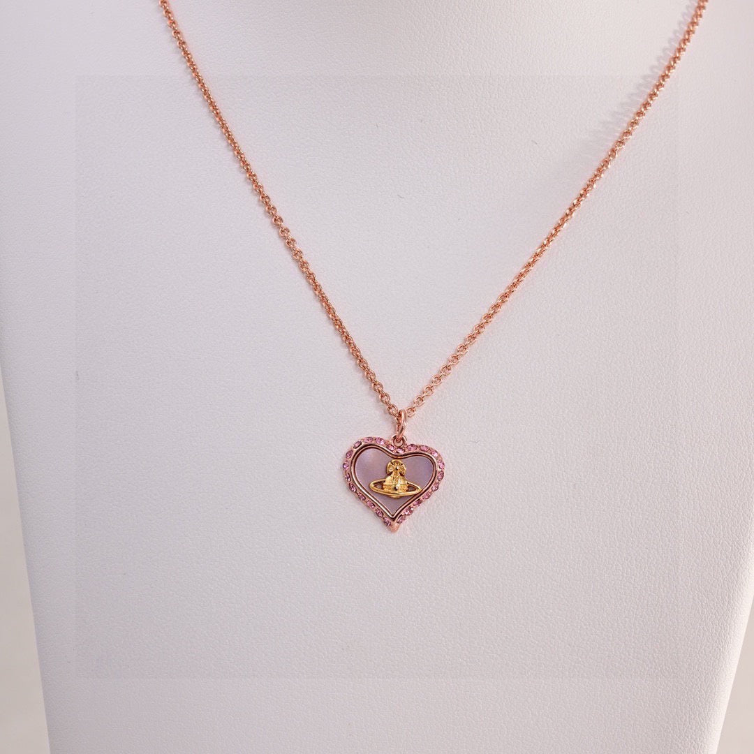 Orb Pendant Necklace in Polished Metal-Tone – Design 057 side detail