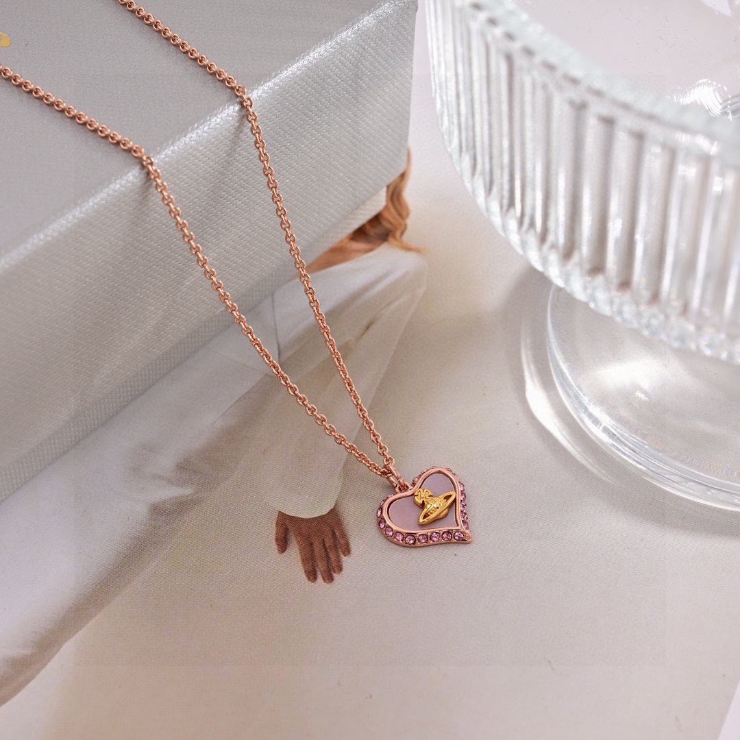 Orb Pendant Necklace in Polished Metal-Tone – Design 057 styled product view