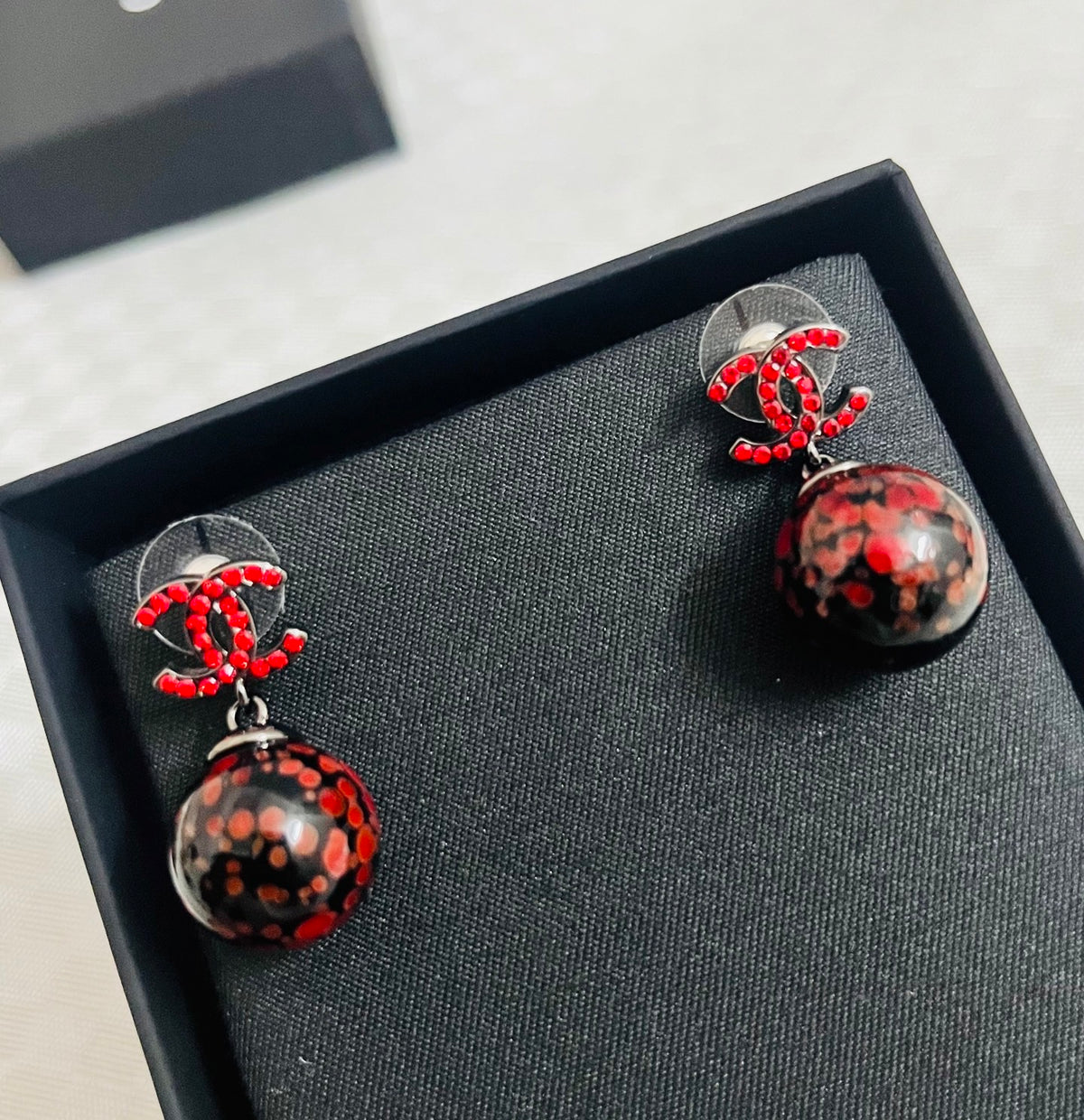 Signature Emblem Stud Earrings in Polished Metal-Tone – Design 083 side detail