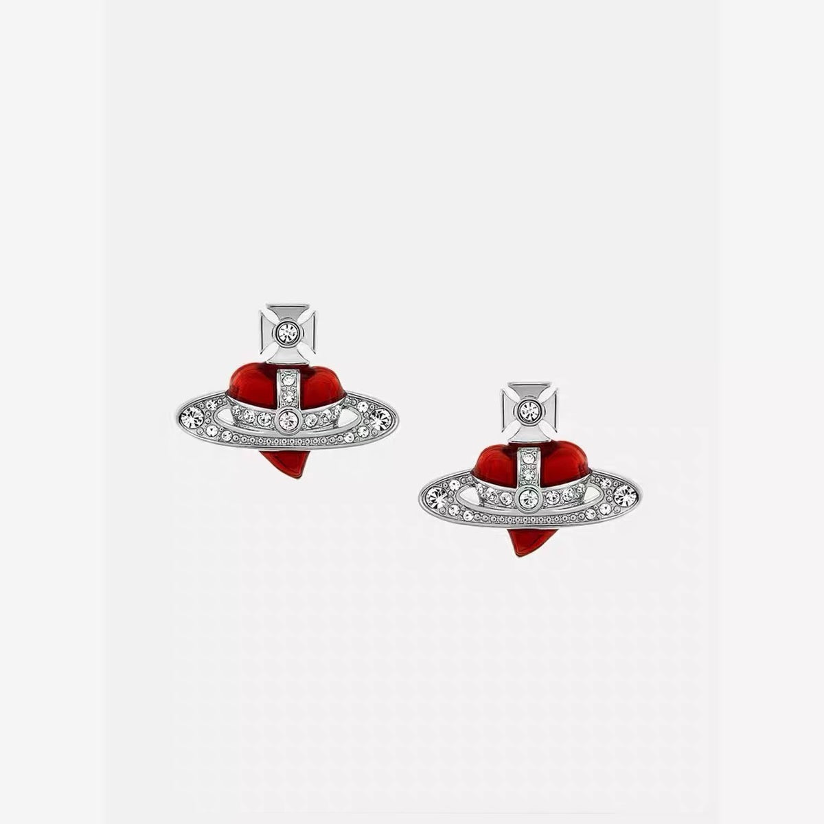 Orb Stud Earrings in Polished Metal-Tone – Design 016 main product view