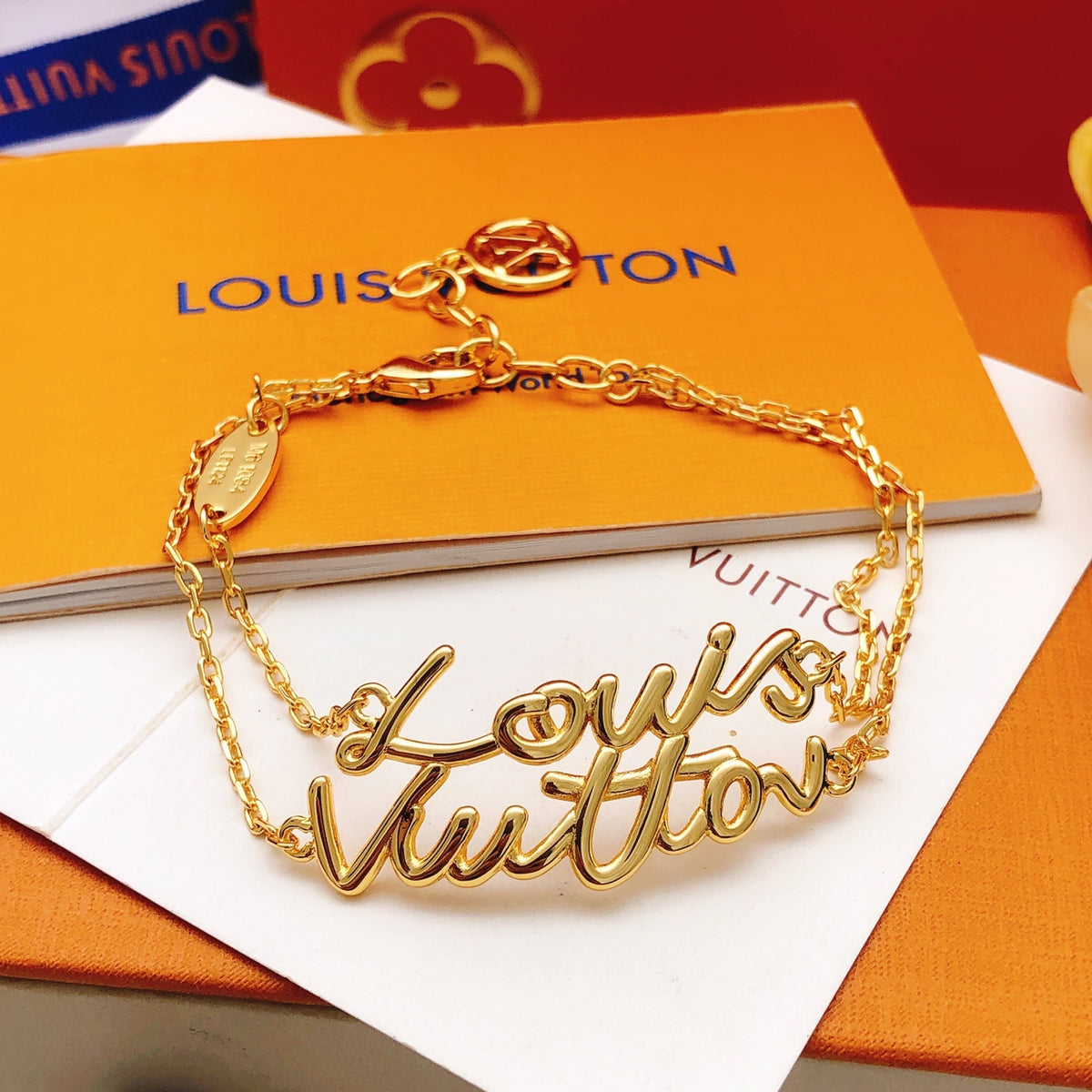 Geometric Emblem Bracelet in Gold-Tone – Design 021 main product view