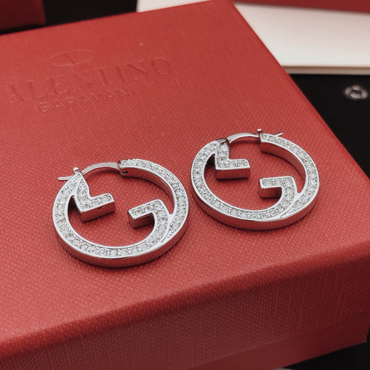 Geometric Emblem Jewelry Accessory in Silver-Tone – Design 002 styled product view