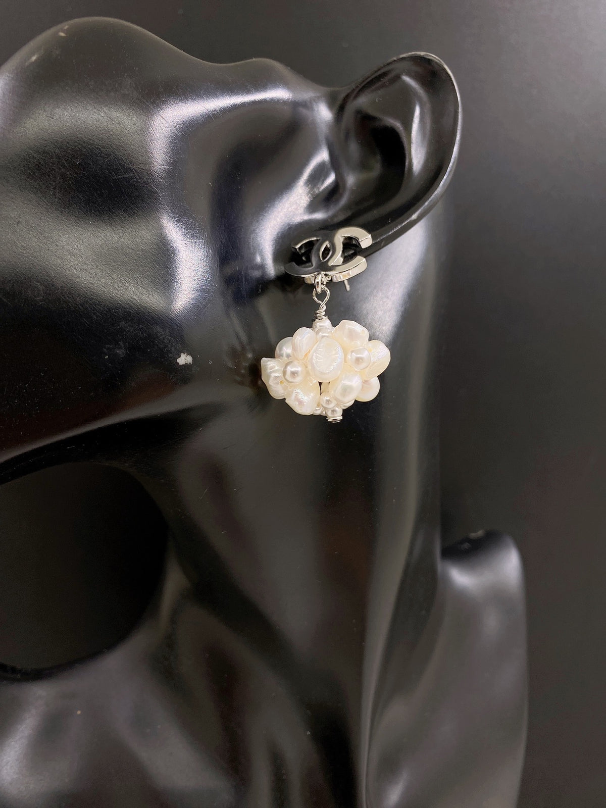 Pearl Pearl-Detail Statement Earrings – Pearl Detail – Design 011 front product view