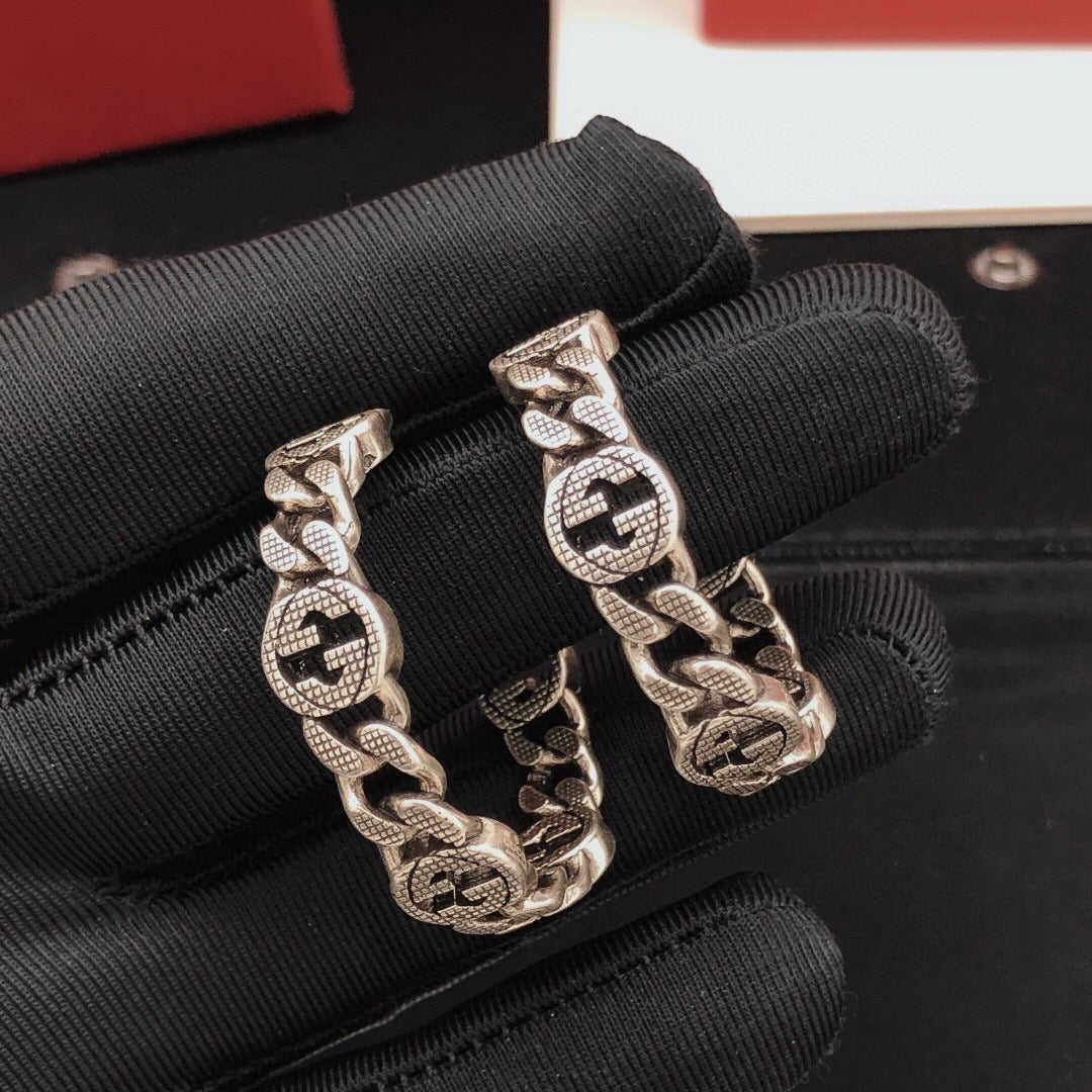 Geometric Emblem Jewelry Accessory in Silver-Tone – Vintage Detail styled product view