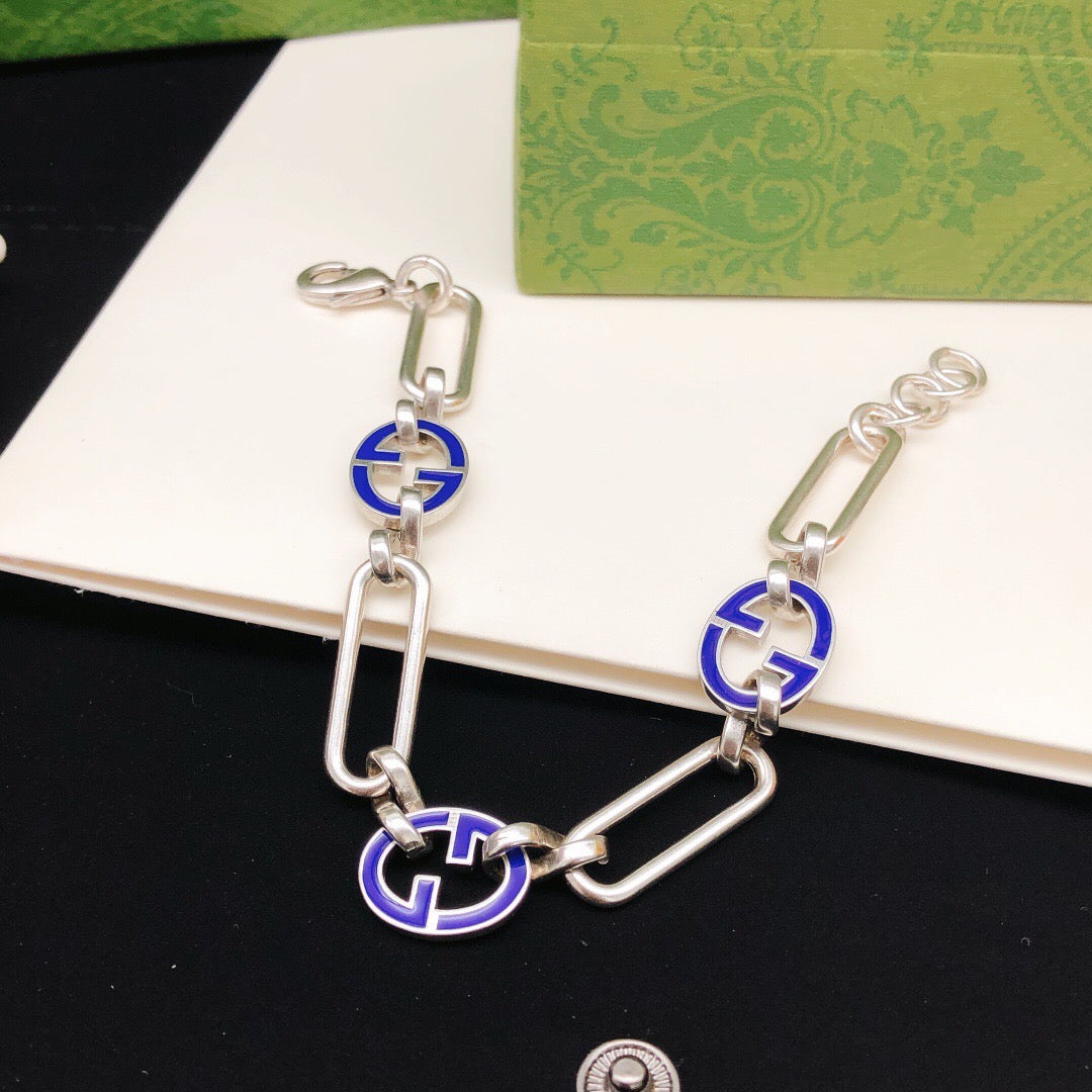 Geometric Emblem Bracelet in Polished Metal-Tone – Design 009 main product view