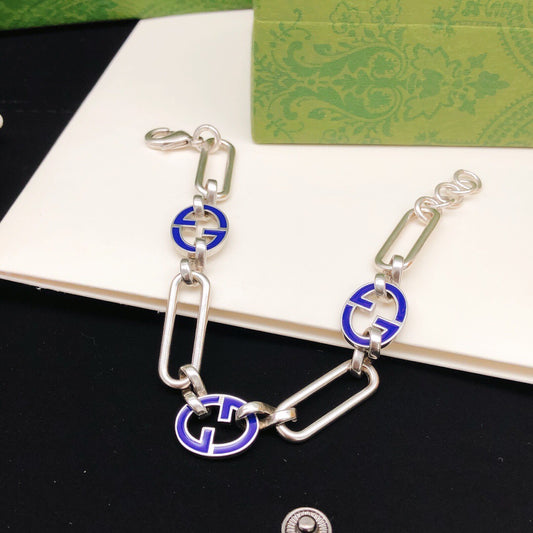 Geometric Emblem Bracelet in Polished Metal-Tone – Design 009 main product view