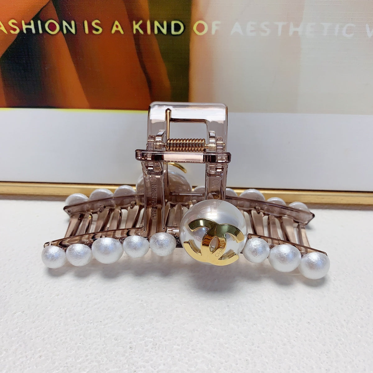 Pearl Hair Clip – Pearl Detail – Design 003 front product view