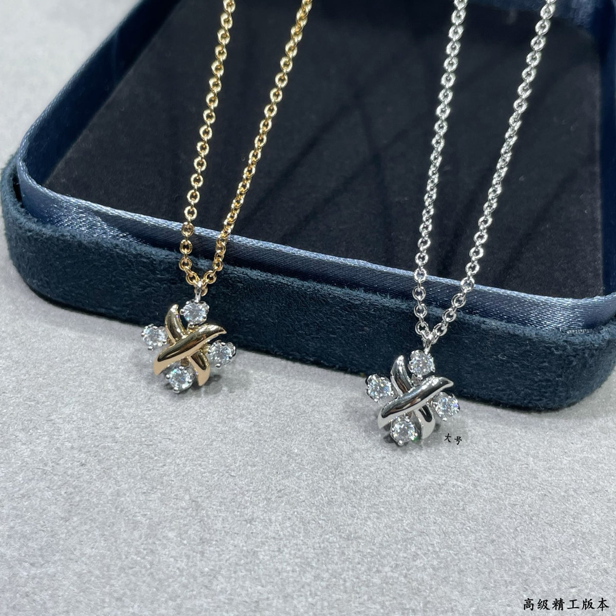Signature Motif Pendant Necklace in Gold-Tone styled product view