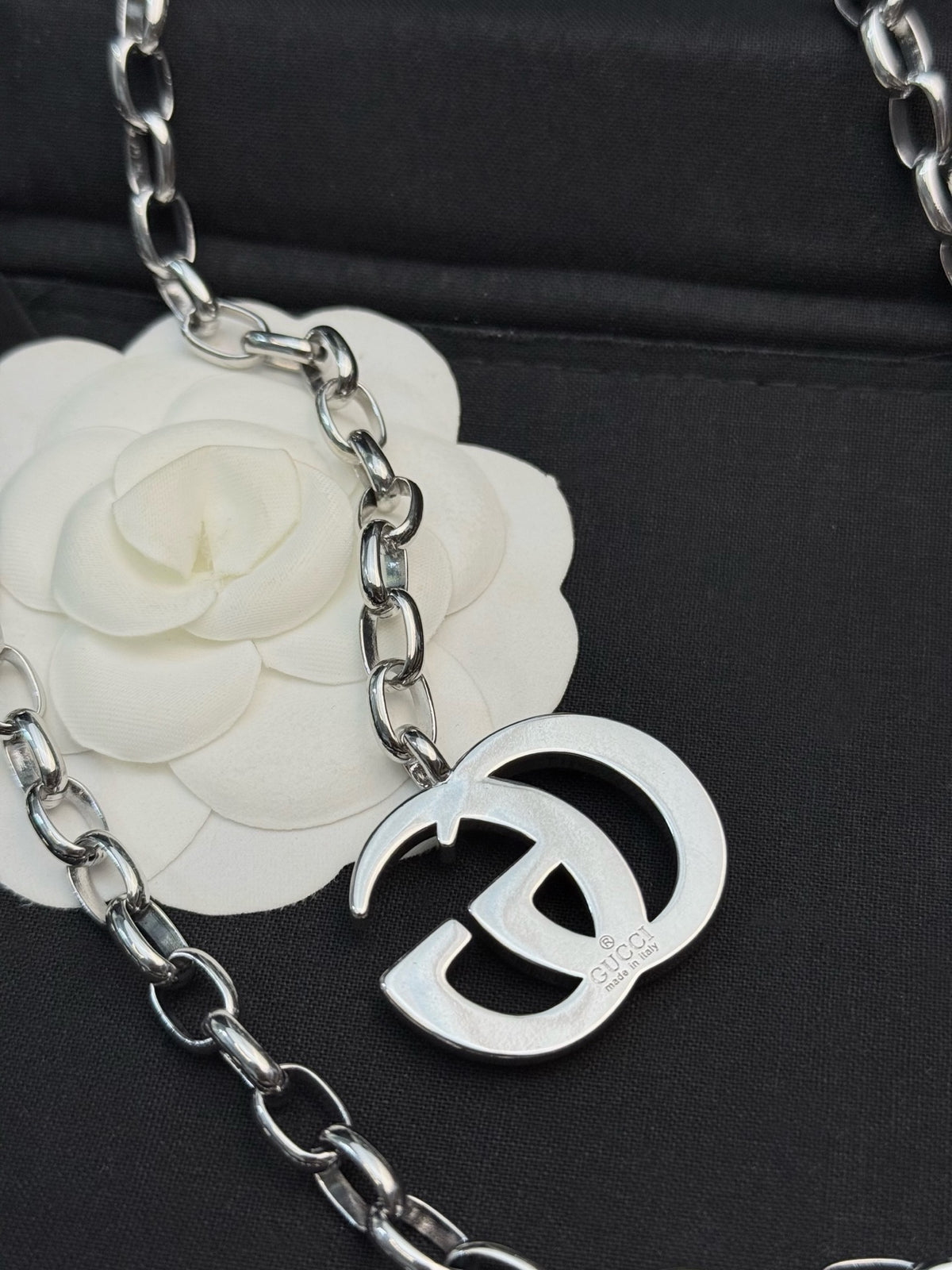 Double-G Emblem Jewelry Accessory in Polished Metal-Tone – Design 004 main product view