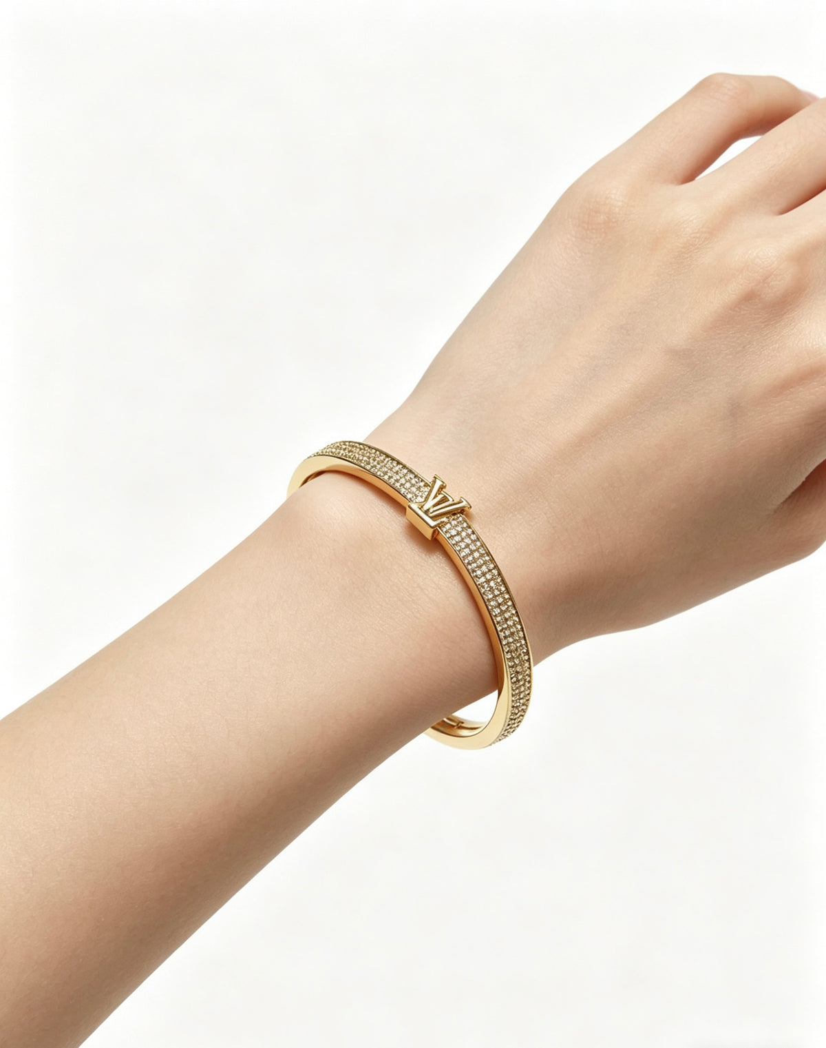 Chain Bangle in Silver-Tone – Design 010 styled product view