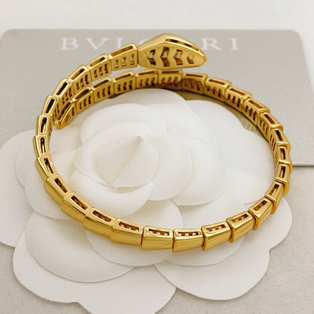 Serpentine Bangle in Gold-Tone styled product view