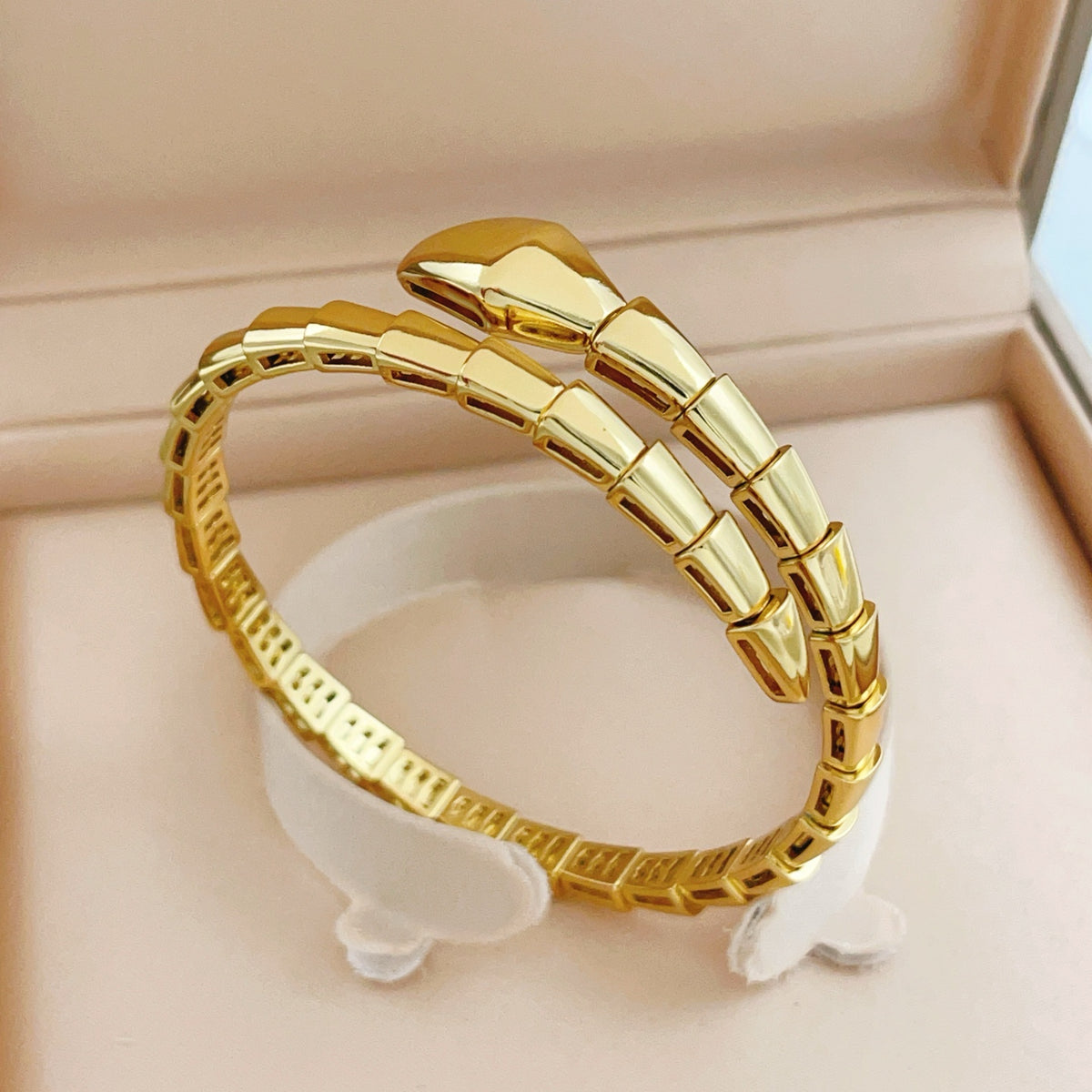 Serpentine Bangle in Gold-Tone front product view