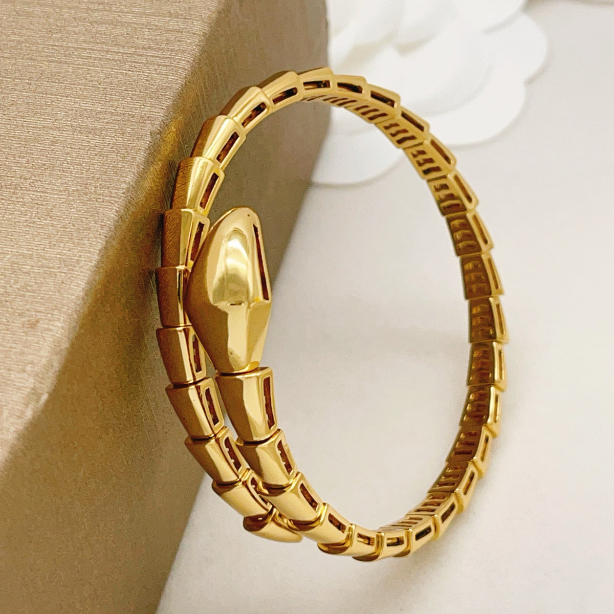 Serpentine Bangle in Gold-Tone main product view