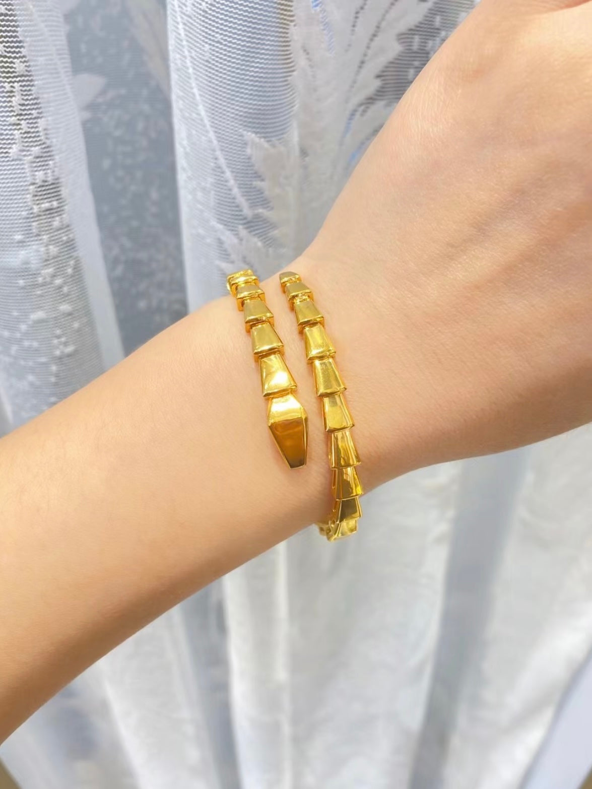Serpentine Bangle in Gold-Tone main product view