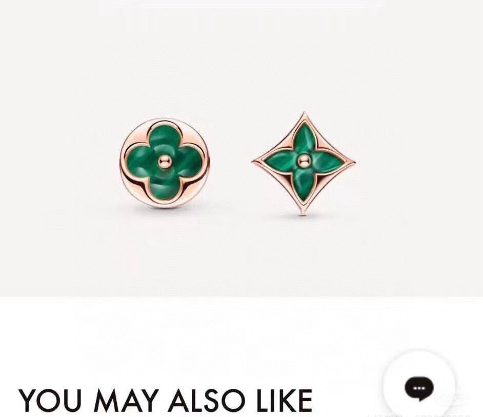 Clover Stud Earrings in Polished Metal-Tone – Clover Detail – Design 014 main product view