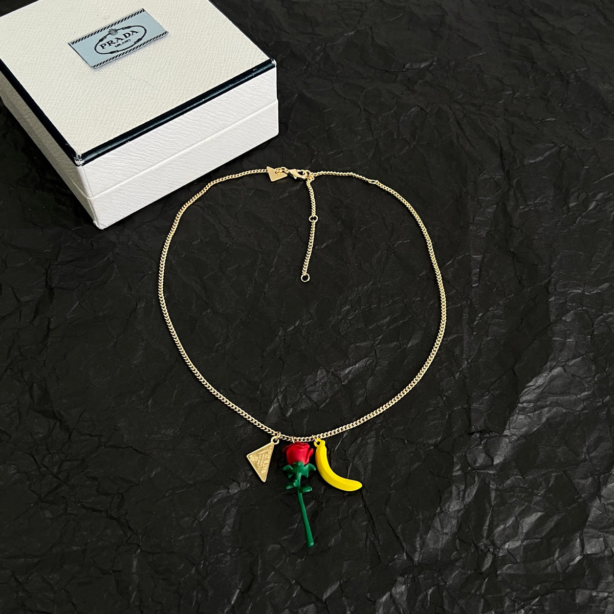 Signature Emblem Pendant Necklace in Polished Metal-Tone – Design 01 front view