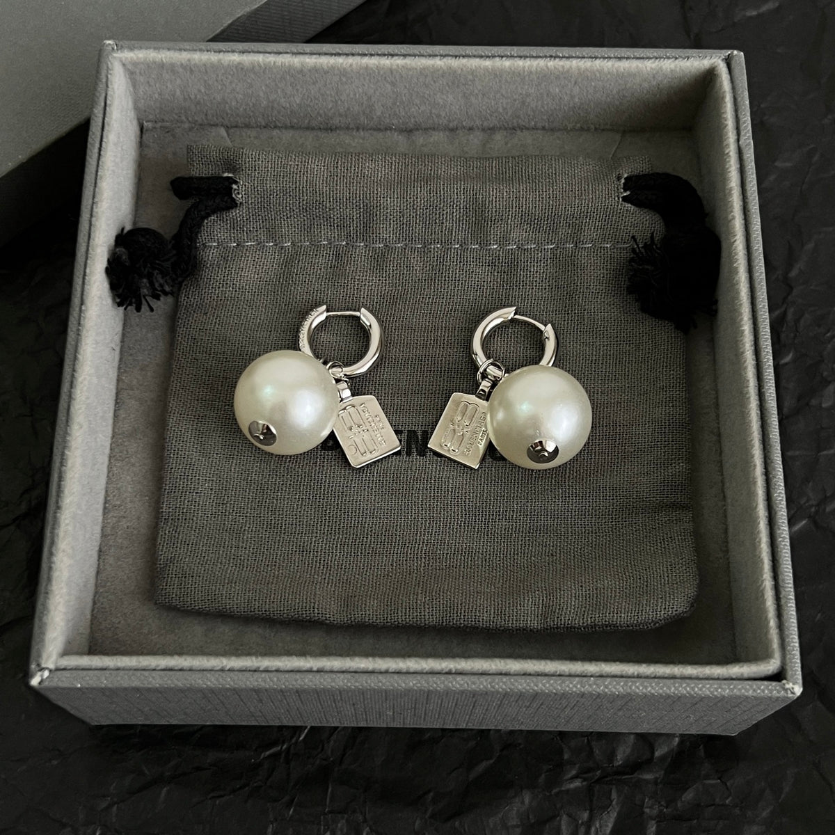 Ring Motif Statement Earrings in Polished Metal-Tone – Design 008 side detail